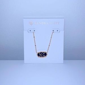 Kendra Scott Elisa Gold North Carolina Necklace in Black Agate